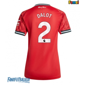 Manchester United Diogo Dalot #2 Tricou Fotbal Replică 2025-26 Femei Acasa